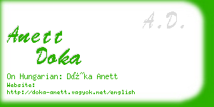 anett doka business card